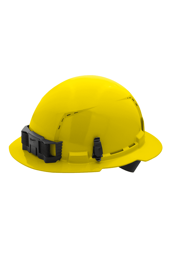 Tool BOLT Yellow Full Brim Vented Hard Hat w/4pt Ratcheting Suspension (USA) - Type 1, Class C