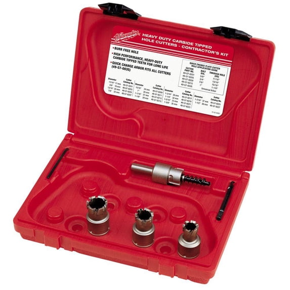 Milwaukee 49-22-8200 Carbide Cutter Kit For Sheet Metal 5 Piece