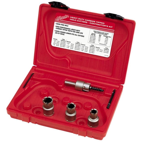 Milwaukee 49-22-8200 Carbide Cutter Kit For Sheet Metal 5 Piece