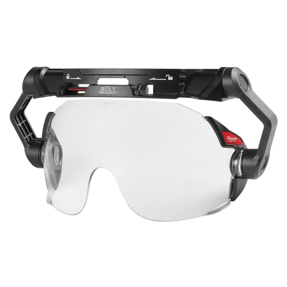Milwaukee 48-73-1410 Clear Dual Coat Lens Eye Visor, Black/White