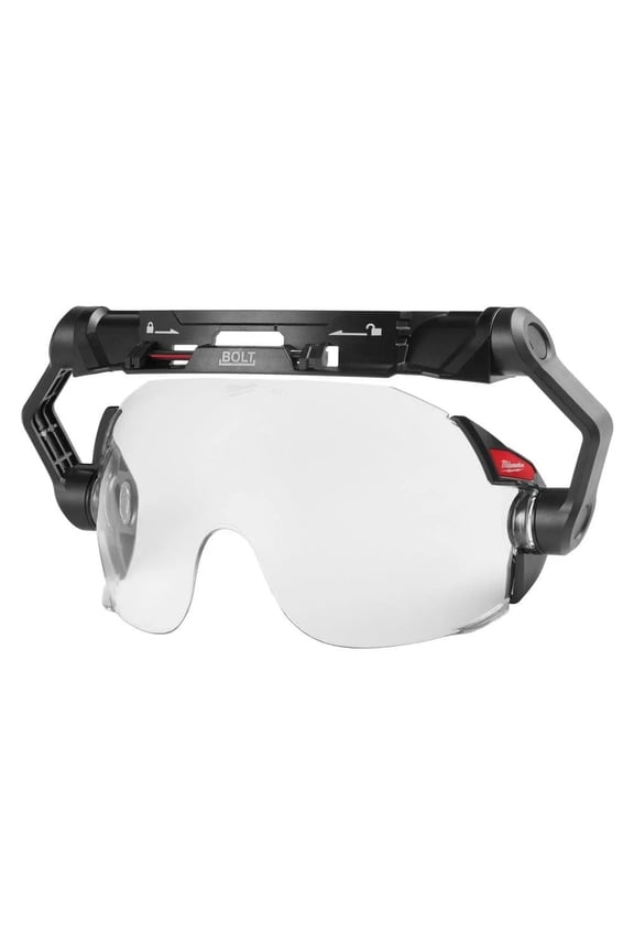 48-73-1410 Clear Dual Coat Lens Eye Visor, Black/White