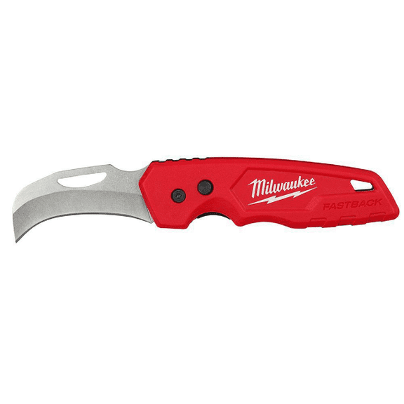 Milwaukee 48-22-1525 FASTBACK Stainless Steel Hawkbill Folding Knife with 2.45 in. Blade