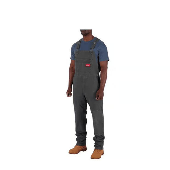 Milwaukee Tool FREEFLEX Unlined Bib Overalls - Gray - Size 34 X 32