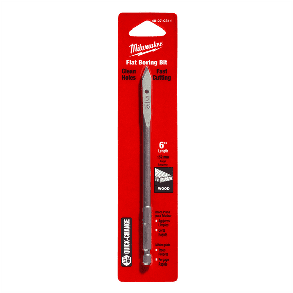 Milwaukee Tool Flat Boring Bit 5/16" x 6"