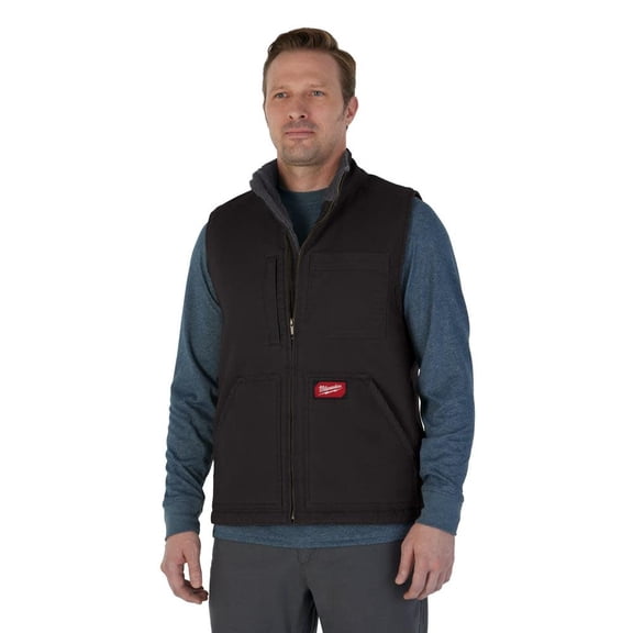 Milwaukee Heavy Duty Sherpa-Lined Vest - Black Xl