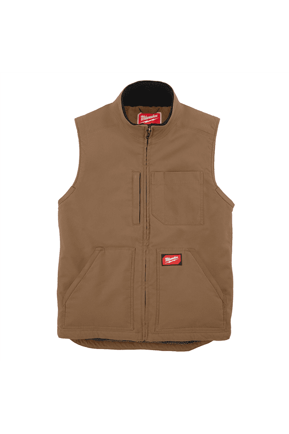 Tool HEAVY DUTY SHERPA-LINED VEST - BROWN L