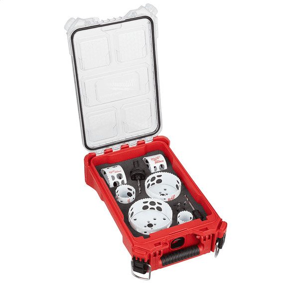Milwaukee Tool HOLE DOZER Bi-Metal Hole Saw Kit with PACKOUT Compact Organizer - 10PC