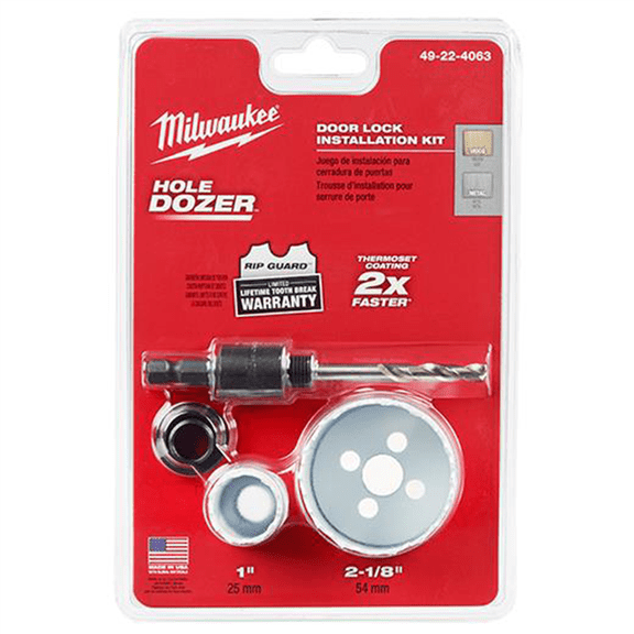 Milwaukee Tool HOLE DOZER Door Lock Hole Saw Kit