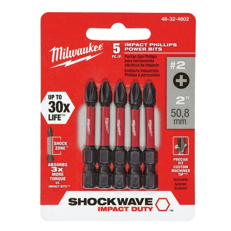 Shockwave #2 Philips 2 in. Impact Duty Steel Power Bit (5-Pack) Shockwave #2 Philips 2 in. Impact Duty Steel Power Bit (5-Pack)