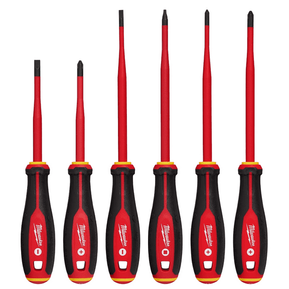 Milwaukee Tool 6pc 1000V Insulated Slim Tip Screwdriver Set
