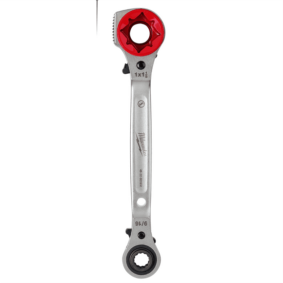 Milwaukee Tool Lineman's 5in1 Ratcheting Wrench w/ Milled Strike Face