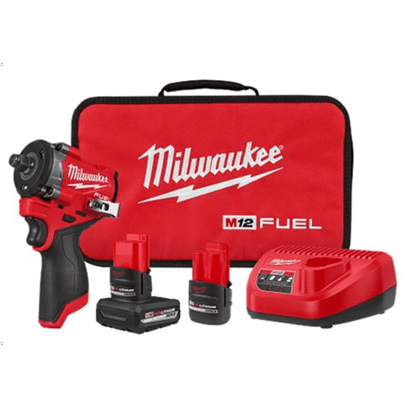 Milwaukee Tool M12 FUEL Stubby 1/2" Impact Wrench Kit