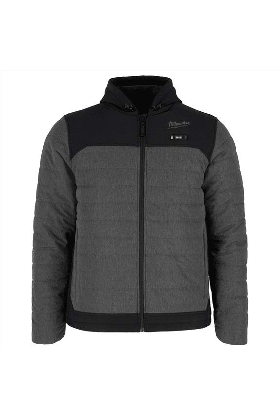 Tool M12 Heated Axis Hooded Jacket Kit with Hexon Heat Technology, XL - Grey/Black