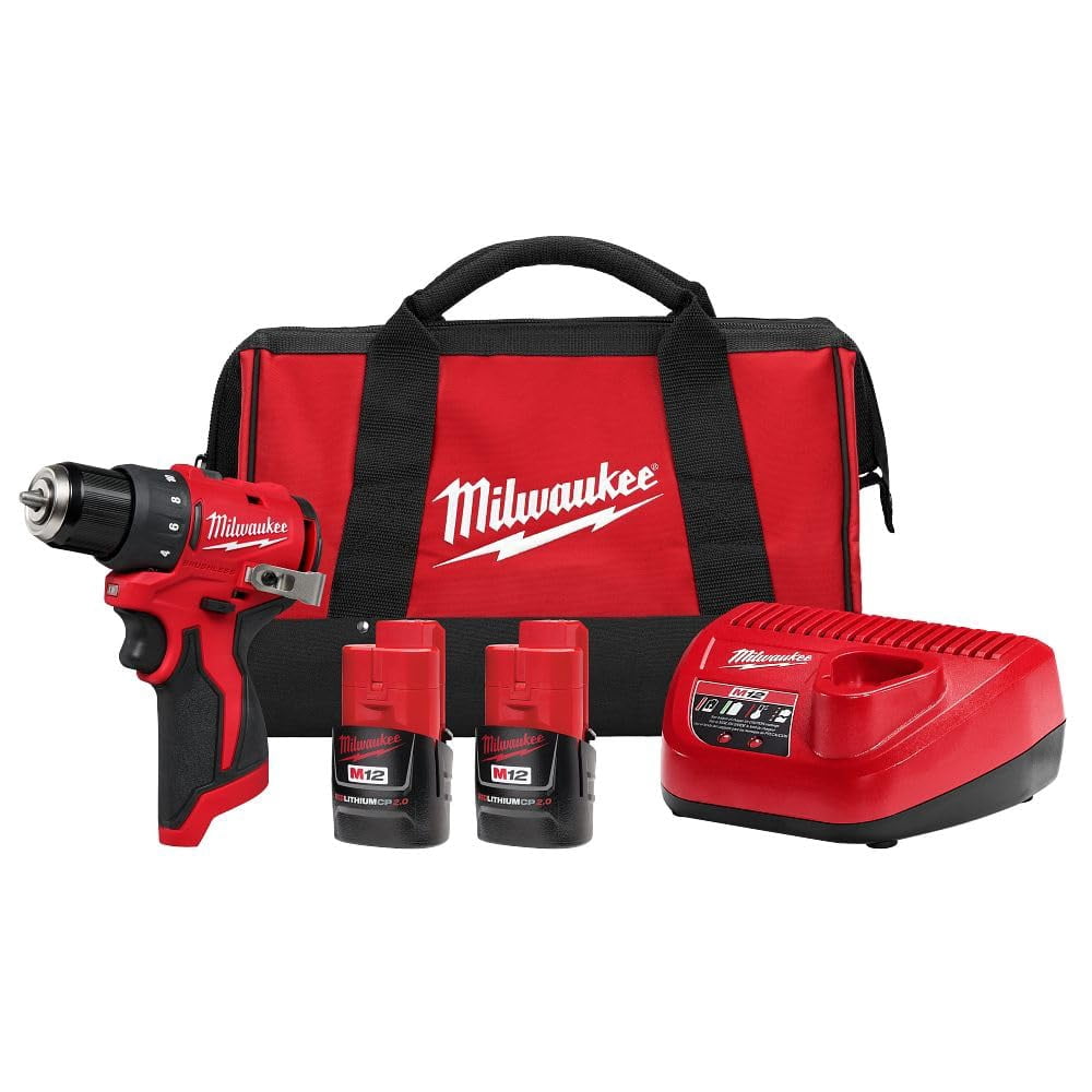 Subcompact Brushless Drill/Driver Kit,Fits For Milwaukee 3401-22 M12 12V 3/8" Subcompact Brushless Drill/Driver Kit