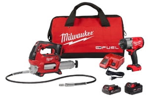 Milwaukee Electric Tool MWK2967-22GG M18 FUEL 1/2" Impact Wrench & Grease Gun Combo Kit
