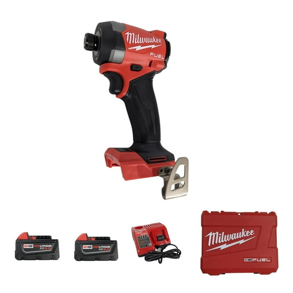 Milwaukee M18 FUEL 1/4" Hex Impact Driver Kit  18V Brushless Cordless Driver with 2 x 5.0Ah Batteries, Charger, and Case (Model 2953-22)