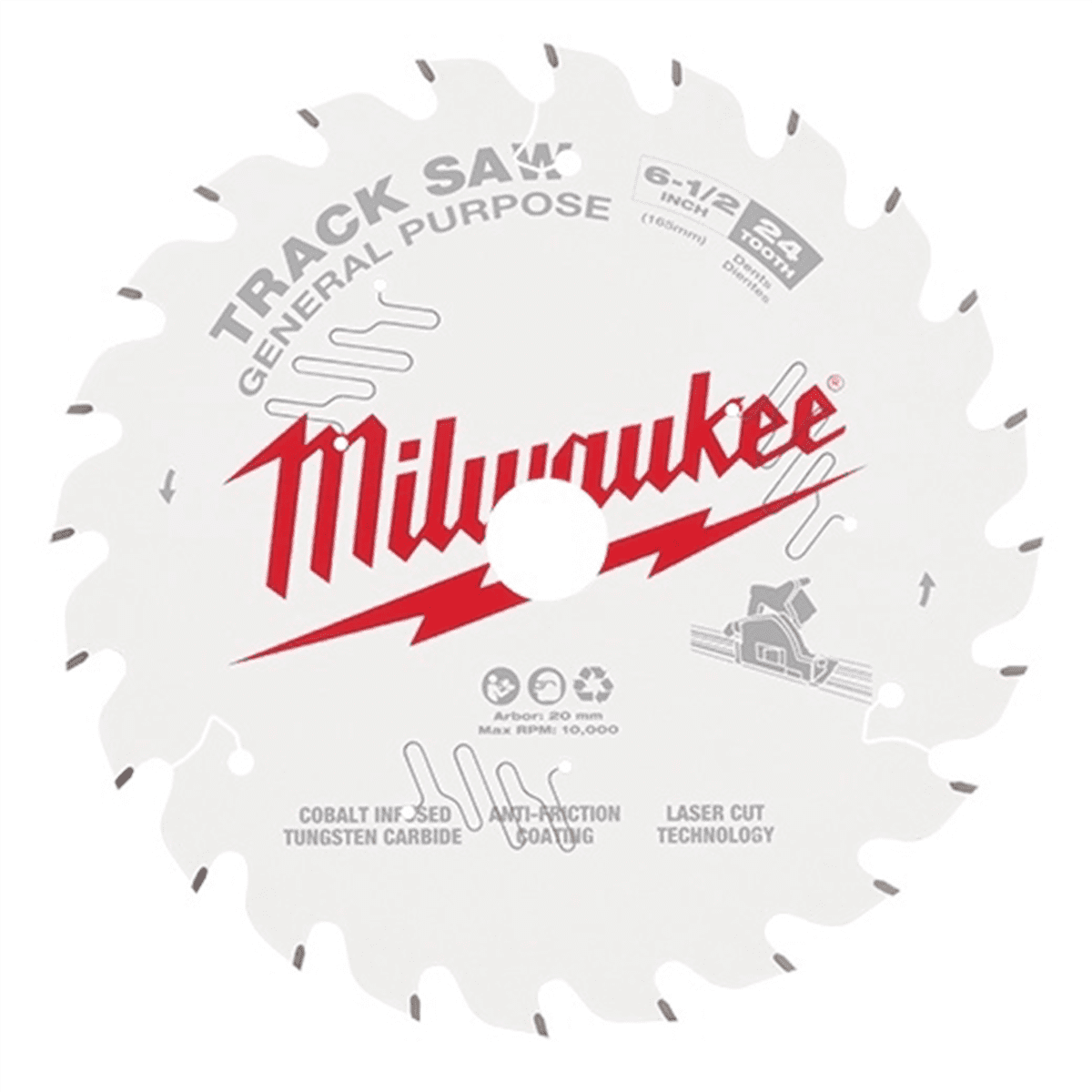 Milwaukee Tool Milwaukee&reg; 6-1/2 Inch 24T General Purpose Track Saw Blade