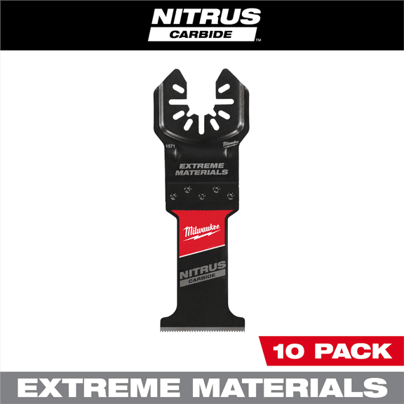 Milwaukee Tool NITRUS CARBIDE Extreme Materials Universal Fit OPEN-LOK Multi-Tool Blade 10PK