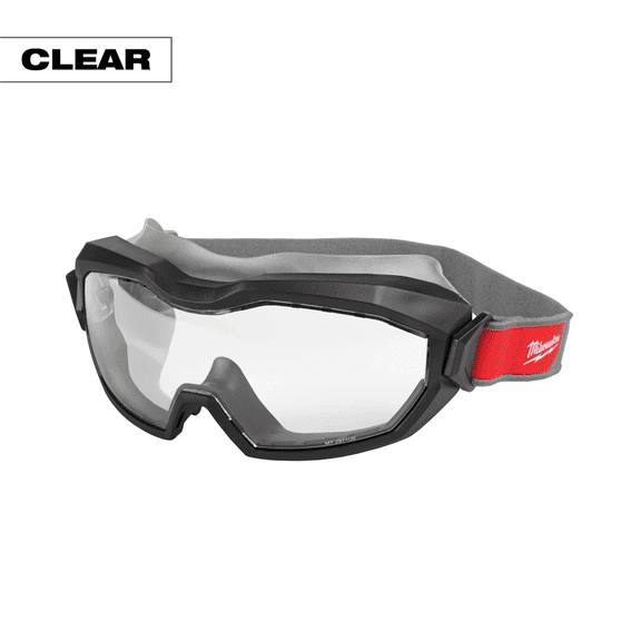 Milwaukee Tool Non-Vented Goggles - Clear Dual Coat Lens