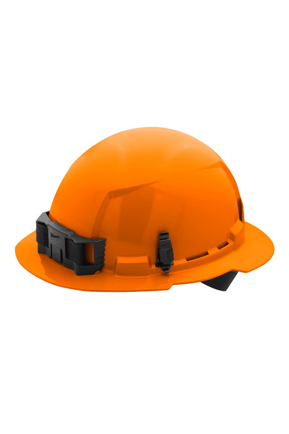 Tool Orange Full Brim Hard Hat w/4pt Ratcheting Suspension - Type 1, Class E