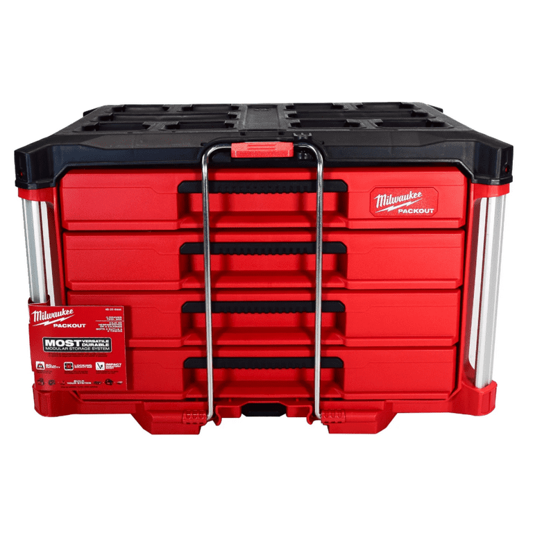 Milwaukee PACKOUT 4-Drawer Tool Box with Storage System - Walmart.com