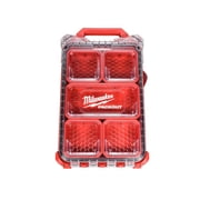 Milwaukee PACKOUT Compact Low-Profile Organizer (48-22-8436) – IP65 Weather Seal, Slim Design, Clear Lid, Modular Storage