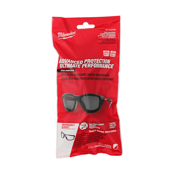 Milwaukee Tool Plrzed Hi Prfrm Sfty Glsses w/Gskt
