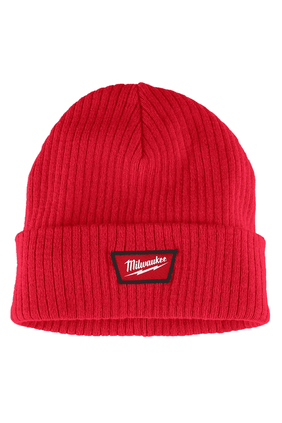 Tool Rib-Knit Cuffed Beanie - Red