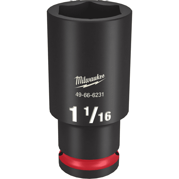 Milwaukee Tool SHOCKWAVE Impact Duty 1/2"Drive 1-1/16" Deep 6 Point Socket