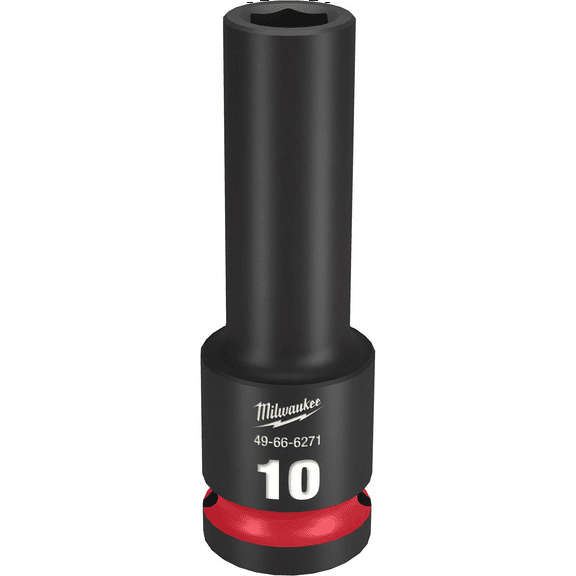 Milwaukee Tool SHOCKWAVE Impact Duty 1/2"Drive 10MM Deep 6 Point Socket