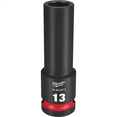 thumbnail image 1 of Milwaukee Tool SHOCKWAVE Impact Duty  1/2"Drive 13MM Deep 6 Point Socket, 1 of 1