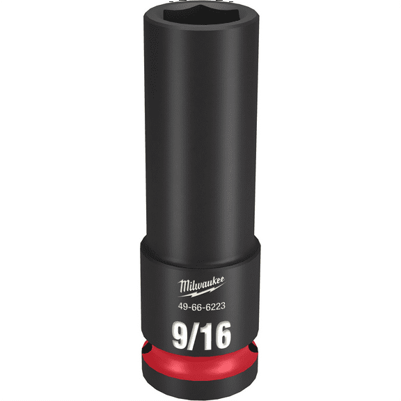 Milwaukee Tool SHOCKWAVE Impact Duty 1/2"Drive 9/16" Deep 6 Point Socket