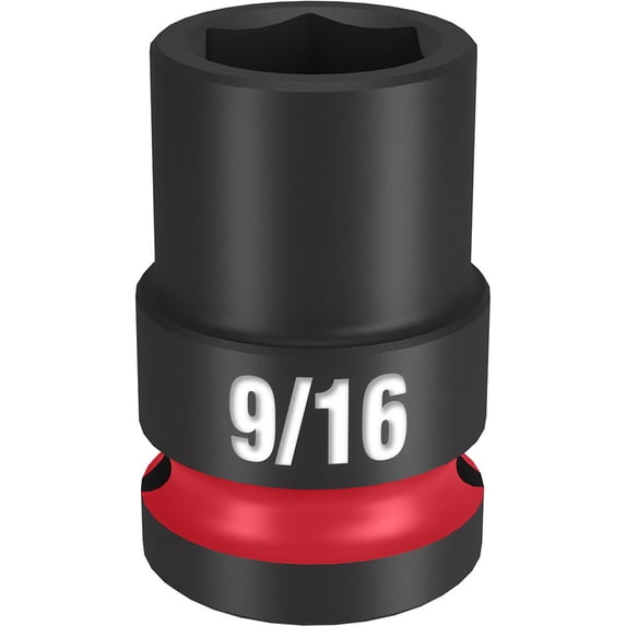 Pack of 1, Milwaukee 49-66-6203 Shockwave Impact Duty 1/2 Drive 9/16 Standard 6 Point Socket