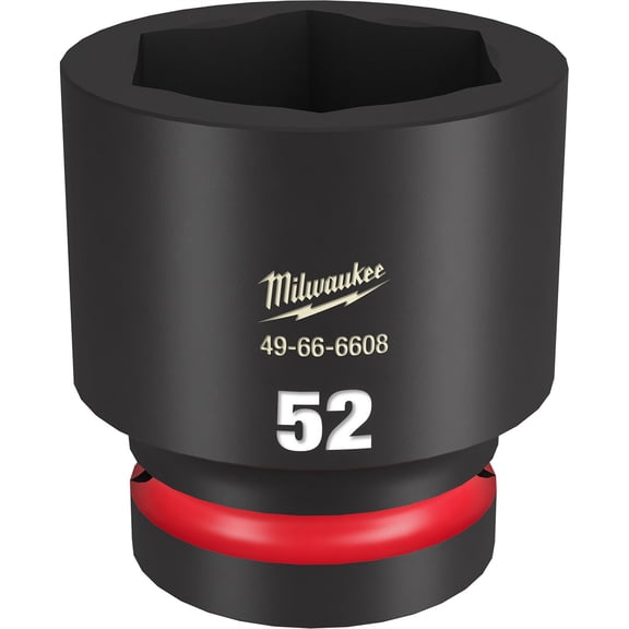 Milwaukee Electric Tools 49-66-6608 Shockwave Impact Duty 1"drive 52mm Standard 6 Point Socket
