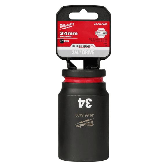 Milwaukee Tool SHOCKWAVE Impact Duty  3/4"Drive 34MM Deep 6 Point Socket