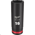 thumbnail image 1 of Milwaukee Tool SHOCKWAVE Impact Duty  3/8"Drive 14MM Deep 6 Point Socket, 1 of 2