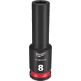 thumbnail image 1 of Milwaukee Tool SHOCKWAVE Impact Duty  3/8"Drive 8MM Deep 6 Point Socket, 1 of 2