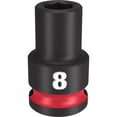 thumbnail image 1 of Pack of 1, Milwaukee 49-66-6132 Shockwave Impact Duty 3/8 Drive 8Mm Standard 6 Point Socket, 1 of 2