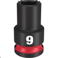 thumbnail image 1 of Milwaukee Tool SHOCKWAVE Impact Duty  3/8"Drive 9MM Standard 6 Point Socket, 1 of 1