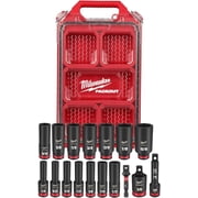 Milwaukee 49-66-6800 Showckwave Impact Duty Socket 3/8" Drive 17-Piece SAE Packout Set