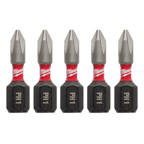 Milwaukee 48-32-4661 1-inch Shockwave Insert Impact Screwdriver Bit (5-Pack)