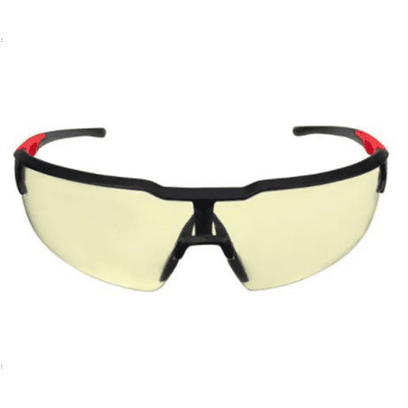 Milwaukee Tool Safety Glasses with Yellow Anti-Scratch Lenses