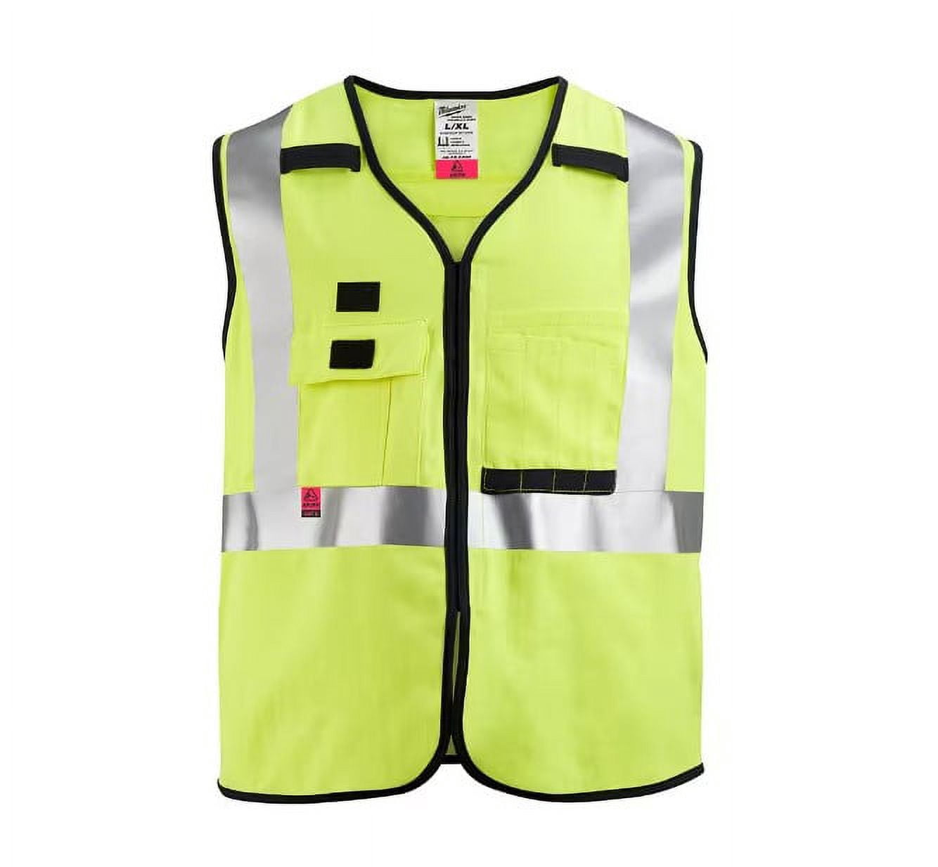 Milwaukee 48-73-5302 AR/FR Cat. 1 Class 2 High Visibility Yellow Safety Vest - L/XL