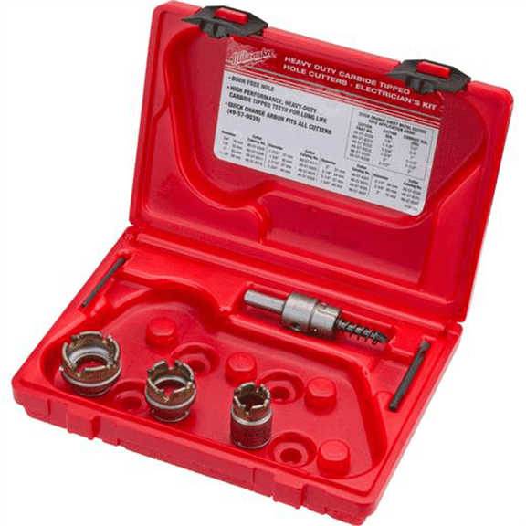 Milwaukee Tool Sheet Metal Carbide Cutter Electrician's Kit - 5PC