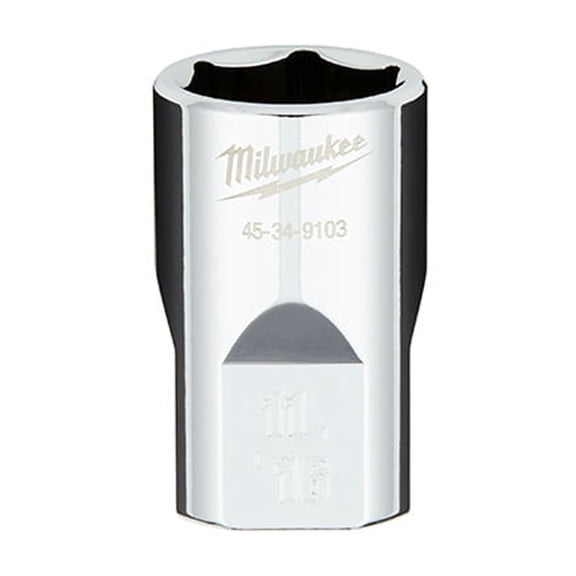 Milwaukee-45-34-9103 1/2 in. Drive 11/16 in. SAE 6-Point Socket with FOUR FLAT Sides