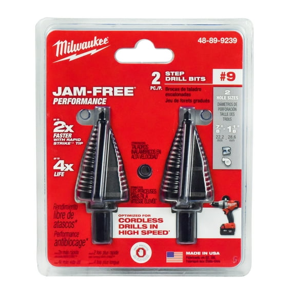 Milwaukee 48-89-9239 2 PC #9 Step Drill Bit Set