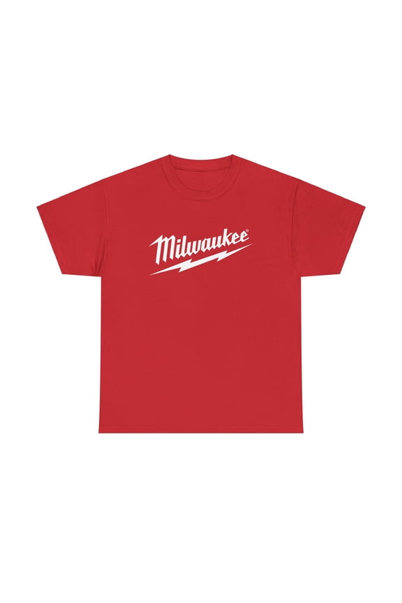 Milwaukee Tool Unisex Black Red Workwear Merch Cotton Tee Gear Automotive