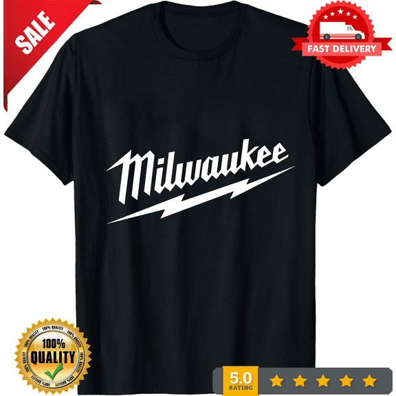 Milwaukee Tool Unisex Black Red Workwear Merch Inspired Design Heavy Cotton Tee, LIMITED EDITION-TH63279