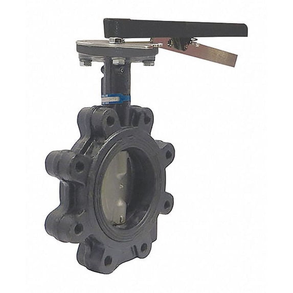 Milwaukee Valve Butterfly Valve,Lug,6 In,CI,Buna Liner ML222B 6