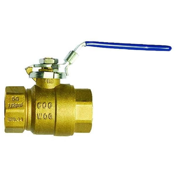 Milwaukee Valve Manual 2-Way Ball Valve,NPT,Brass 1/2" BA-475BLL